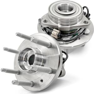 Pair 515096 4WD/AWD Front Wheel Bearing Hub Assembly Compatible with Chevy Avalanche Silverado 1500 Suburban Tahoe,for Cadillac Escalade ESV EST 07-14, for GMC Sierra Yukon XL 1500 07-14, 6 Lug w/ABS