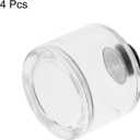 HARFINGTON 4pcs 150ml/5oz Empty Glass Diffuser Bottle 3.1" x 3.1" Refillable Fragrance Accessories Aromatherapy Jar Container for Replacement Reed Diffuser DIY Home Bathroom Transparent