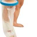 Waterproof Leg Cast Cover for Showering, Reusable Adult Short Leg Cast Protector, Cast Covers for Shower Leg, Cast Bag for Shower, Cast Cover for Showering Foot(Upgraded Waterproof Ring) (Teal)
