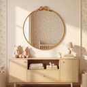 Antique Gold Mirror 28 Inch Round Mirror