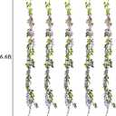 Wisteria Garland 5pack 33Ft Artificial Fake Wisteria Vine Hanging Flowers Fake Vines Plants (Purple)