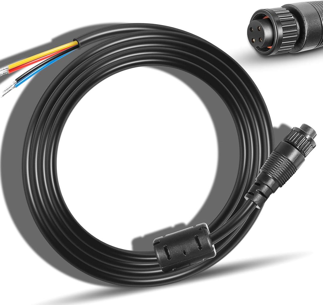 000-00128-001 4-pin Power Cord Fit for Simrad GO9/12, Vulcan 7/9/12, NSS EVO3, ZEUS2,ZEUS3 for Power in, Power Control Bus and External Alarm (6.5 Feet)