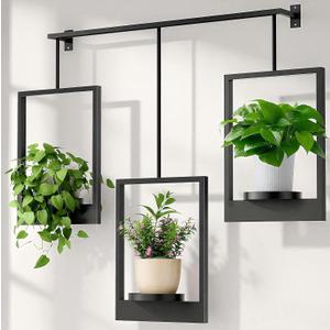 Wall Planters for Indoor Plants Wall Plant Holder Frame Plant Wall Hanger Window Plant Hanger for Livingroom Entryway (1), 31.49 Inches X 3.35 Inches X 32 Inches