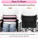 SPRING SEAON Wheelchair Seatbelt-Waterproof Outer Fabric with Soft Lining,Adjustable Harness for Adults,Straps for Chair/Bed Restraint,Pregnant&Paralyzed Pressure Relief & Fall Prevention(Pink)
