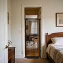 Lumizone Extra Tall Cat Gate 61.02" High Pressure Mounted Extra Wide 26.38"-30.11" (17Sizes) 1.37" Gap No Drilling Auto-Close Tall Pet Gate for Dogs (Black, 26.38"-30.11" W)