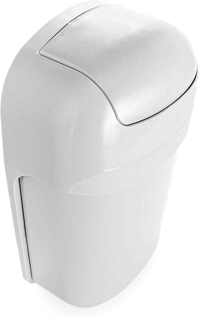 Camco Cabinet Mount Trash Can | Ideal for Tight Spaces in an RV, Boat, Apartment, Dorm Room or Tiny House | Measures 13.5" x 8.5" x 5" (43962)