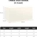 Ascoza 2 Pack Fitted Tablecloth for 4 Foot Rectangle Tables 48 x 24 Inch Ivory Table Covers Water Resistant Polyester Table Cloth for Wedding, Parties,Display, Trade Show (Ivory)