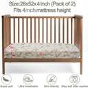 Muslin Crib Sheets,2 Pack Mini Crib Sheets for Girl Boy,52inx 28in Crib Mattress Sheet,Soft and Breathable.