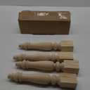 decorluxes Unfinished Farmhouse Bench Legs Dining Table, Coffee Table Rustic Turned Style Leg - Set of 4 - Dimensions: 2.16" x 14"- Easy to Paint (14 inch)