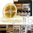 Warm White LED Strip Lights, 49.2ft Dimmable Bright 24V Led Tape Light with Remote Control, Tunable White(2700K-6500K) 900 LEDs Strip Lights for Stairs, Wardrobe, Kitchen, Mirror, Bedroom, Bar Cabinet