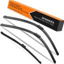 Wiper Blades for Honda Civic Hatchback 2022 2023 2024 OEM Quality Windshield Wipers 24 19 Inches and Rear Wiper Blade 12 Inches Easy to Install Automotive Replacement Wipers, Set of 3