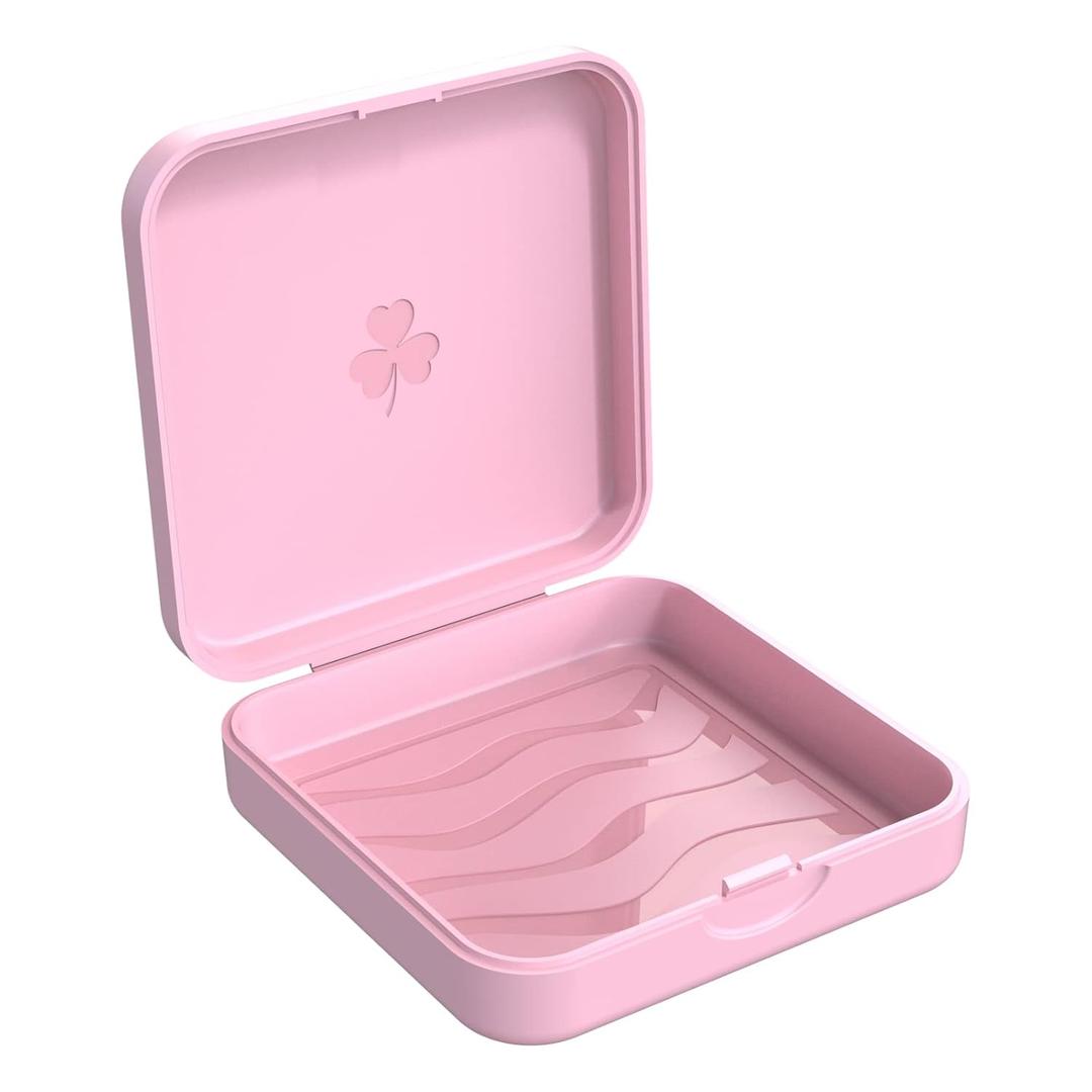 Aligner and Retainer Cases,(2 Pcs) Denture Case, Durable and slim Mouth Guard Case - Pink