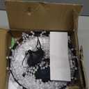 Hanging Solar Lantern Outdoor, 28 Modern Clear Crystal Acrylic Chandelier with 30 Warm White Lights S Hook for Garden, Yard, Patio, Gazebo Decorations