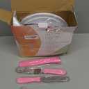 RFAQK 200PCs Cake Decorating Kit with Cake Turntable & Leveler, Baking Supplies Gift Includes 110+1 Piping Bags,55 Icing Tips,2 Frosting Spatulas, Adjustable Scraper, Video Tutorial, Booklet & more (White, Pink)