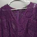 MISSMAY Women's Elegant Floral Lace Ruffle Split Cocktail Party Long Dress Size XXL, Purple 