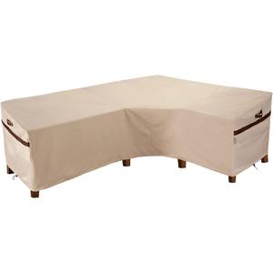 Patio Right-Facing Sectional Lounge Set Cover 106''L x 85''L x 34''D x 31''/26''H Waterproof Outdoor Furniture L-Shaped Sofa Sectional Covers