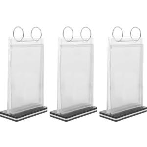 Acrylic Sign Holder 3pcs Clear Tabletop Menu Display Stand for Restaurant Retail Tag
