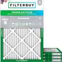 Filterbuy 19.88x21.5x1 Air Filter MERV 8 Dust & Allergy Defense (4-Pack)
Electrostatic Pleated HVAC AC Furnace Filters Replacement, Made in USA (Actual Size: 19.88 x 21.50 x 0.75)