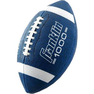 Franklin Sports Youth + Adult Footballs - Extra Grip 1000 Official Size, Junior + Pee Wee Kids - 1 + 12 Packs (Blue/White)