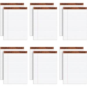 TOPS 8.5 x 11 3/4 Legal Pads, 12 Pack, The Legal Pad Brand, Wide Ruled, White Paper, 50 Sheets Per Writing Pad, Made in the USA (7533)