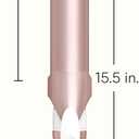 Conair Double Ceramic 1 -Inch Long Barrel Curling Iron, 1 -Inch Barrel Creates Soft Waves, Hair Waver for Use on Medium & Long Hair, White/Rose Gold