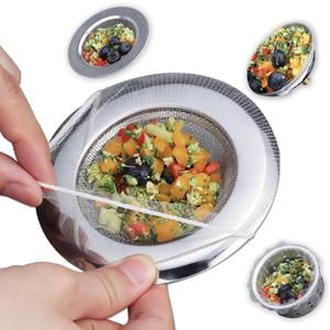 250 PCS Kitchen Disposable Mesh Sink Strainer Bag Fits Sink Strainer Elastic Anti-Clogging Sink Drain Strainer Collecting Kitchen Food Waste Garbage (Small)