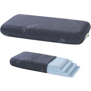 LOFE King Adjustable Memory Foam Pillow - 4 Height from 1.2 to 4.8in, CertiPUR-US Cervical Pillow for Neck Pain Relief, Neck Support Pillow for Side Sleepers, Back/Stomach Sleepers, a Removable Cover (Grey)