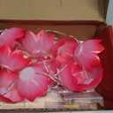 alikiki Diwali Gifts Electronic LED Diyas - Lotus Shaped Diya String Lights Diwali Pooja Item Indian Home Office Mandir Puja Decor, 10 Lotus Diyas per String, Battery Operated, Waterproof