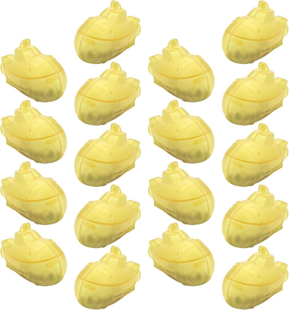 puxyblue 18-Pack Humidifier Tank Cleaner Yellow Small Submarine Fit for Most Humidifiers and Fish Tanks, Purifies Water, Prevents Hard Water Build Up, Eliminates White Dust and Odours