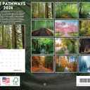 2 x Tree Pathways Nature Calendar 2026 12 Month Forest Gifts For Nature Lovers Trees Monthly Wall Calender | American Made In The USA