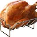 Replacement Rib and Roasting Rack for Green Egg, Turkey Roaster Rack - Stainless Steel Rib Racks for Grilling and , Holds Up to 4 Racks of Ribs, BBQ, Smoker, Kamado Grill Accessories, Small