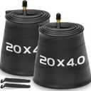 2 Pack 20x4 Fat Tire Bike Inner Tubes with AV 32mm Valve, Premium Butyl Rubber 20 x 3.5-4.5" Inner Tube with 2 Tire Levers, 20 x 4.0 Fat Tire Tube for Road/ Mountain/ E Bike by Hydencamm(2 of One Size)
