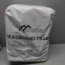 Sasttie Headboard Pillow Queen, Wedge Pillow Headboard for Bed Sitting Up, Back Support Pillows for Reading, Sitting or Working with Detachable 2 Pack Neck Bloster Pillows, Dark Grey