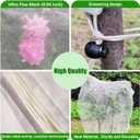2 x 2 Pack Plant Netting Bags, Ultra-fine Mesh Insect Protection for Blueberry, Tomatoes, Fruit Trees (4 ft x 5.9 ft) - Drawstring