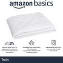 Amazon Basics Hypoallergenic Quilted Mattress Topper Pad, 18 Inches Deep, Twin, White