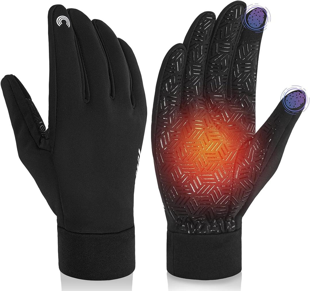 RIGWARL Upgraded Plush Gloves for Cold Weather, Women Men Winter Gloves for Late Fall and Early Winter, Warm Running Gifts, Size XXL