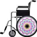 AELS Wheelchair Wheel Covers, Wheelchair Accessories Wheelchair Cover 1 Pair, Protective Covers for 22" Wheels, Easy Install & Remove, Decorative Wheel Covers, Mandala Pattern