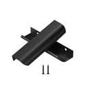 homdiy 10 Pack 5 inch Black Cabinet Pulls Edge Finger Pulls for Cabinets Dresser Drawer Handles for Kitchen Cupboard Flat Hidden Handles Aluminum Alloy
