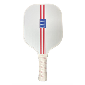 Limited Edition - American Flag Pickleball Paddle - Carbon Fiber/Honeycomb Core - Ribbed Non Slip Cushion Grip - Single Paddle - USA Pickle Ball Paddle- Olympic Style American Paddle