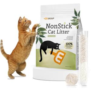 Non-Stick Ultra Clumping Tofu Cat Litter with Cassava, Odor Control Low Tracking Kitty Litter Pellets, Plant-Base Natural Ingredients Cat-Litter, Last Twice as Long as Clay Litter, 9lbs