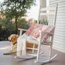 Christmas Tree Outdoor Waterproof Pillow Covers 20x12 Pack of 2 Pink Xmas Ginger Bread Man House Snowflake Fantasy Decorative Outdoor Pillow Covers Square Cushion Cases for Patio Pergola Couch (Light Pink Light Brown White)