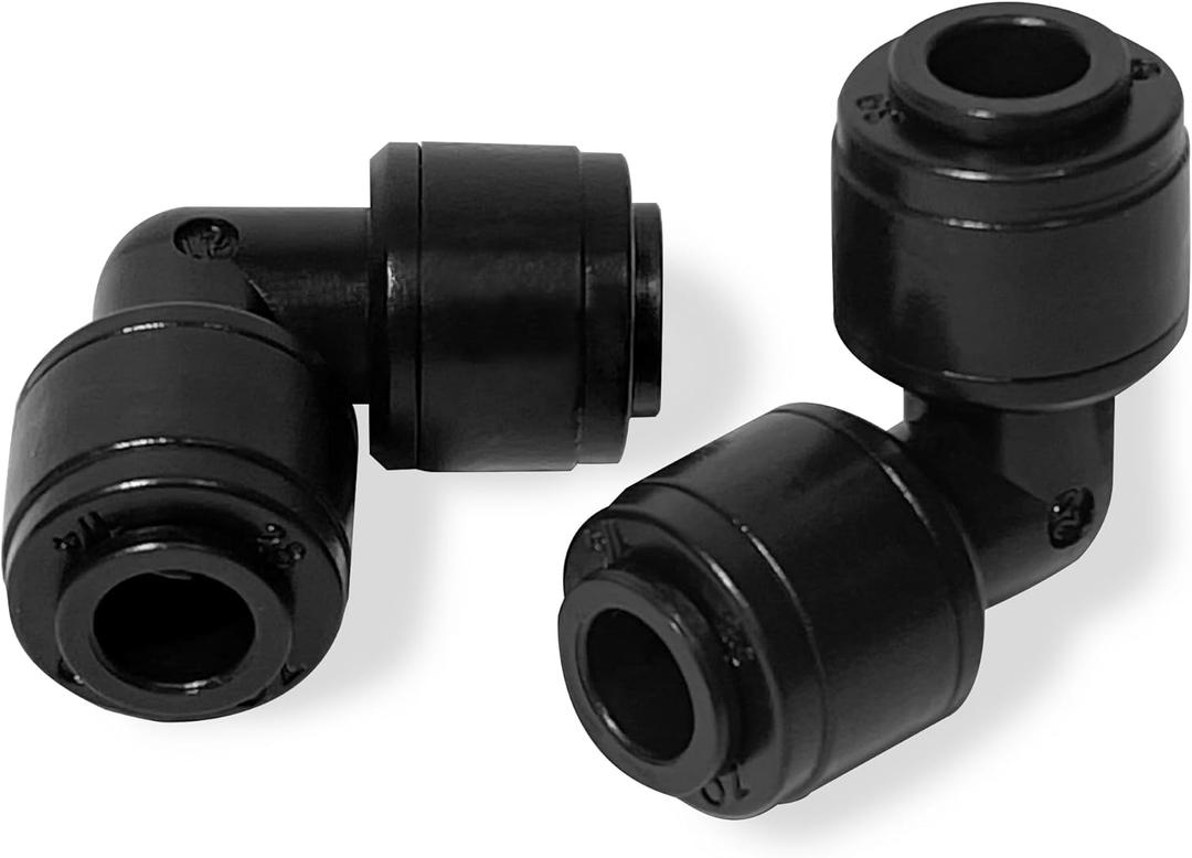 30 Pack Quick Connect 1/4" Drip Irrigation Elbow Coupling Connector, Universal 90 Degree Elbow Fitting for 1/4 Inch Irrigation Tubing, Leak Free Fittings for Sprinkler or Drip Irrigation System