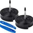 YUNSCM 2-PCS 700C Bike Tubes 700x18C/23C/25C FV48mm Presta Valve 18/25-622 700C Bicycle Inner Tubes Compatible with 700x18C 700x23C 700x25C Bike Bicycle Tire Tubes
