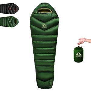 Down Backpacking Sleeping Bag 620FP, Lightweight Sleeping Bag for Adult Backpacking, Hiking, Camping. with Compression Bag.