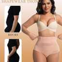 2 PCS Thong Shapewear with Tummy Control for Women, High Waisted Body Shaper Underwear Seamless Shapewear (XL)