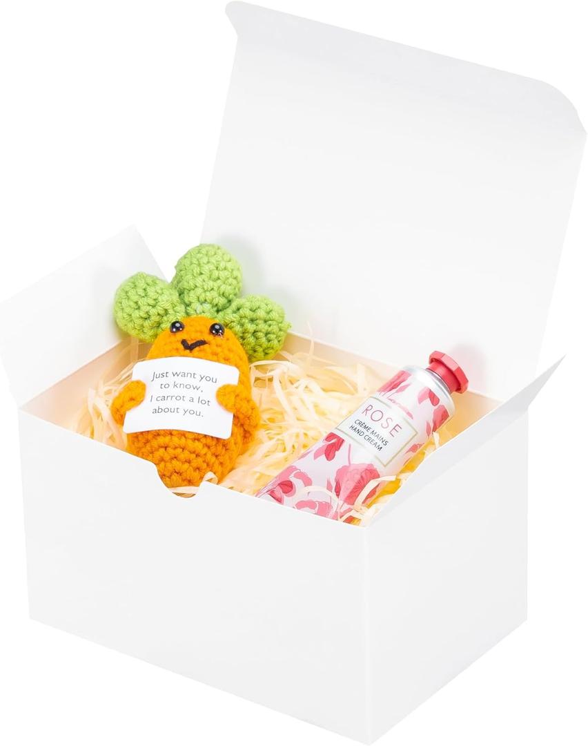 UnicoPak 40 Pack 6x4x3.5 Gift Boxes Bulk, White Small Gift Boxes with Lids for Presents for Candle Mug Perfume Craft Ornaments Cookies Treats Favors