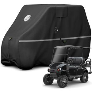 Waterproof Golf Cart Cover, Heavy Duty Marine Grade Fabric, Universal Fits for Most Brand 2/2+2/4+2 Passengers Yamaha, Honda, Club Car, EZGO Golf Cart