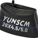 YUNSCM 26" Fat Bike Tube 26x4.5/4.8/5.0 AV32mm Schrader Valve 112/127-559 Compatible with 26 x 4.5 26 x 4.8 26 x 4.9 26x5.0 E-Bike Bicycle Fat Tire Tube