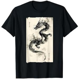 Eastern Dragon Majesty: Vintage Ink Art Collection T-Shirt 3X