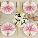 RUDONG M 100 Pcs Light Pink Satin Napkins and Napkin Rings Set, 17 x 17 Inch Square Cloth Napkins Set of 50, Silky Soft Table Napkins Bulk for Weddings, Banquet, Parties Dinner Decoration